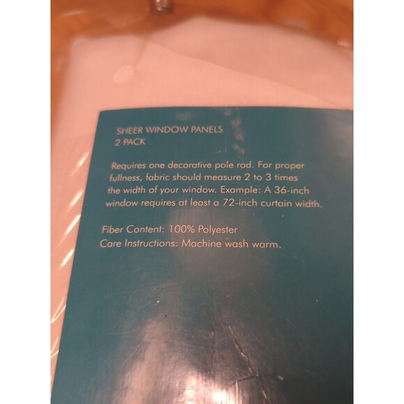 Spring Basics Sheer Window Panels White 120” X 84” - Picture 9 of 9